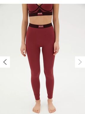 Adam Selman Sport Burgundy High-Waist Sculpting Leggings
